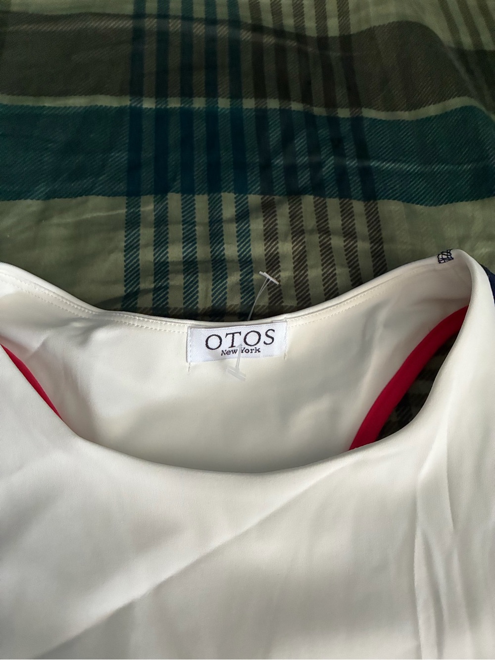 OTOS Sporty Colorblock Tennis Dress | White & Navy | Athletic Chic | Size XL - Picture 4 of 8